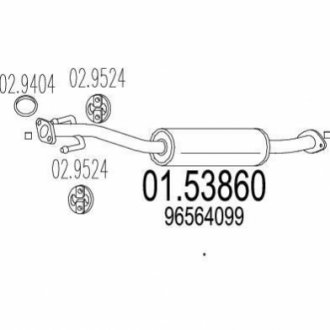 Середня частина вихлопної системи (Резонатор) MTS 01.53860