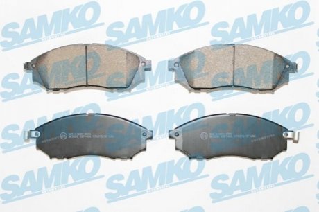 Комплект тормозных колодок дисковый тормоз SAMKO 5SP1406 (фото 1)
