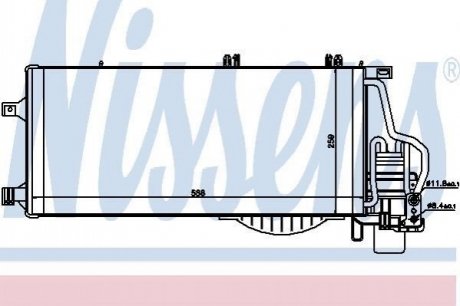 Конденсер кондиціонера NISSENS 94722