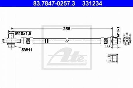 BRAKE HOSES ATE 83784702573