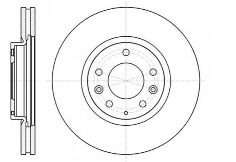 Диск тормозной перед. (кратно 2) (Remsa) Mazda CX-7 I CX-9 I WOKING D61236.10