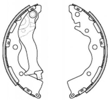 Колодки тормозные бараб. задн. (Remsa) Hyundai Accent III Rio III 06> WOKING Z4234.00