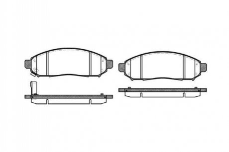 Колодки тормозные диск. перед. (Remsa) Nissan Navarra Pathfinder 05> WOKING P10623.01