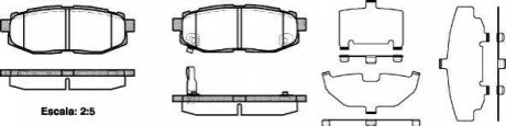 Колодки тормозные диск. задн. (Remsa) Subaru Forester 13> / Legasy, Outback 09> / Tribeca 06> WOKING P13283.01 (фото 1)