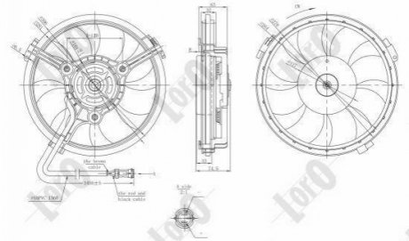 Вентилятор радіатора A6 -05/Passat -00 (280mm/300W/+AC) DEPO 003-014-0011 (фото 1)