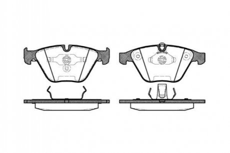 Колодки гальмівні диск. перед. (вир-во Remsa) BMW 5e60 7e65 3e90 WOKING P9573.00