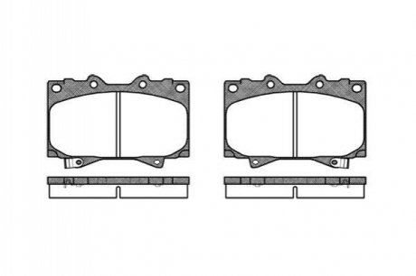 Колодки тормозные диск. перед. (Remsa) Land Cruiser Prado (_J15_) (09-)/Mitsubishi Pajero IV (09-) WOKING P6073.04