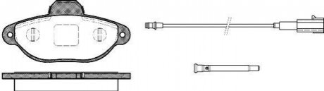 Колодки гальмівні диск. перед. (Remsa) Fiat 500 07>, Fiorino Qubo 08> WOKING P5143.21