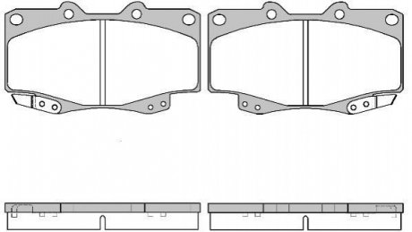 Колодки тормозные диск. перед. (Remsa) Toyota Hilux 97>05, 05>15 WOKING P2153.22