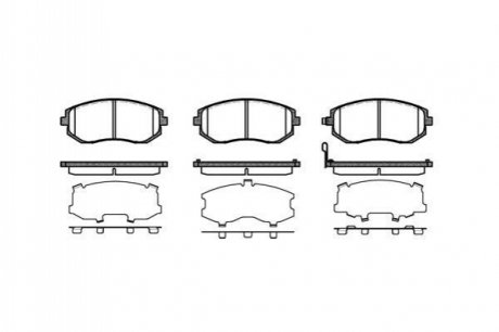 Колодки гальмівні диск. перед. (Remsa) Subaru Forester 03> 08> 13> / Impreza 00> 07> / Legasy 03> 09> / XV 12> WOKING P8513.11