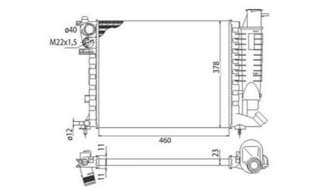 Радиатор. MAGNETI MARELLI 350213373003