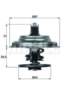 ТЕРМОСТАТ MAHLE / KNECHT TX2371D