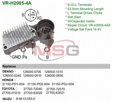 Регулятор MOBILETRON VR-H2005-4A (фото 1)