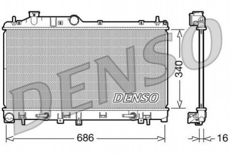 Радиатор. DENSO DRM36009 (фото 1)