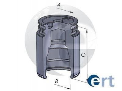 Поршень гальмівного супорту заднього RENAULT Megane II 03-09, Laguna 07-15. FORD Focus III 11-18, Fo ERT 150763C (фото 1)