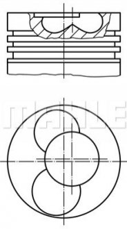 Поршень MAHLE / KNECHT 02820 00 (фото 1)