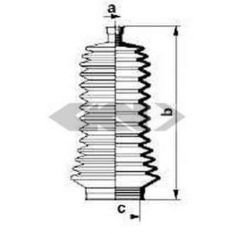 Пильовик кермової рейки GKN (Lobro) 83846