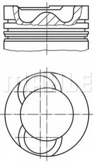 Поршень MAHLE 028 09 02 MAHLE / KNECHT 02809 02