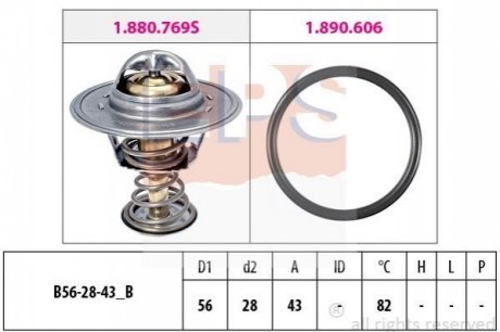 TERMOSTAT HYUNDAI EPS 1880413