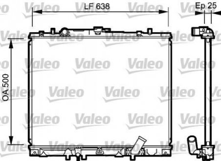 Радіатор охолодження MITSUBISHI PAJERO SPORT (98-07) (вир-во) Valeo 734424