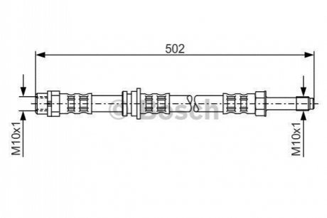 _шланг тормозной задний l=502 bmw e46 1.6-2.81.8d-3.0d 98> BOSCH 1 987 476 971