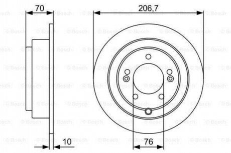 Диск торм задн kia opirus 3.5i v6 09.2003 - opirus 3.5i 09.2003 - BOSCH 0986479V53