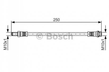 Шланг тормозной ford transit tourneotransit 2.2 tdci 250мм. зад. BOSCH 1 987 481 489