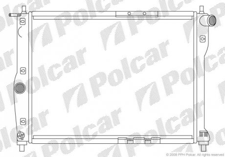 Радіатор Daewoo Lanos, Nubira 1,5-1,6 97- (без кондиціонера) Polcar 291208A1 (фото 1)