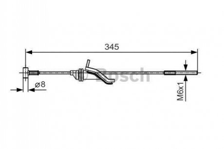 _трос ручника пер. l=345 mazda 3 1.4-2.0 03> BOSCH 1 987 482 059