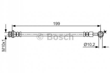 1 987 481 699_шланг торм. зад. прав. nissan juke 1.6 10> BOSCH 1987481699