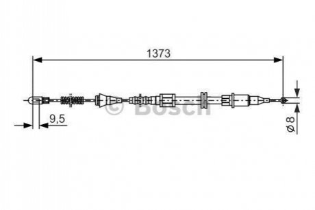 _трос ручника левый opel corsatigra all 93> BOSCH 1 987 477 309