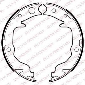 Комплект тормозных колодок, стояночная тормозная система Delphi LS2026