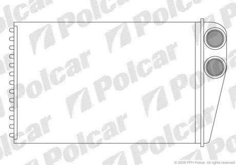 Радіатор пічки Renault Megane II 1.9 dCi 2002/09 > Polcar 6012N81