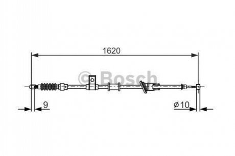 Трос ручного тормоза volvo s40 i 95-03, v40 95-04, BOSCH 1 987 477 893