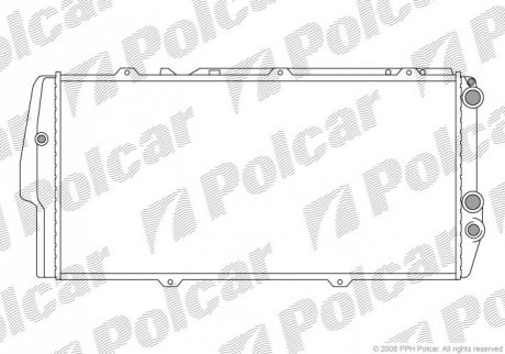 Радіатор охолодження Audi 100/200 1.8-2.2 86-91 Polcar 131508A3