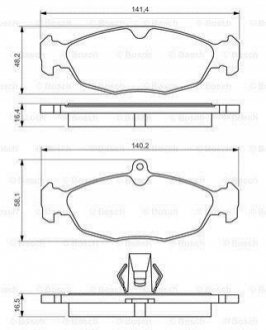 Комплект тормозных колодок дисковый тормоз BOSCH 0986494413 (фото 1)