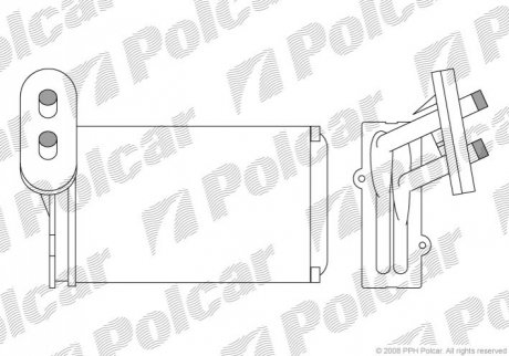 Радиатор отопителя/Двигатель, сцепление Polcar 9534N8-1 (фото 1)