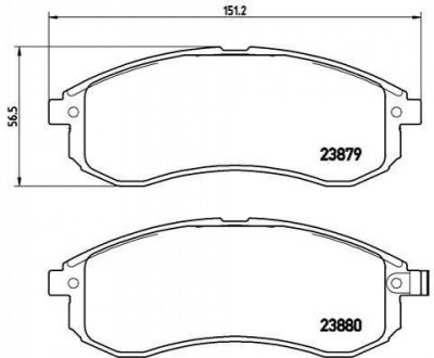 Тормозные колодки дисковые, к-кт. BREMBO P 54 033 (фото 1)