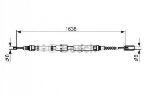 Трос, стояночная тормозная система BOSCH 1 987 477 688