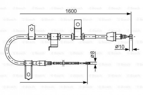 Трос, стояночная тормозная система BOSCH 1987482073