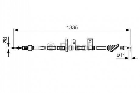 Трос, стояночная тормозная система BOSCH 1 987 482 091