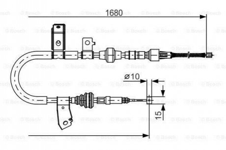 Трос, стояночная тормозная система BOSCH 1 987 482 087