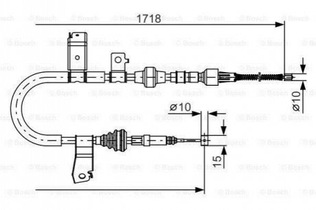 Трос, стояночная тормозная система BOSCH 1 987 482 086