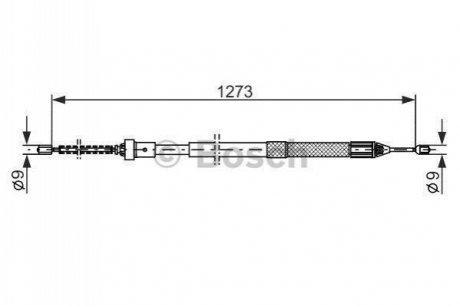 Трос, стояночная тормозная система BOSCH 1 987 482 308