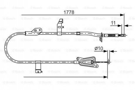 Трос, стояночная тормозная система BOSCH 1 987 482 304