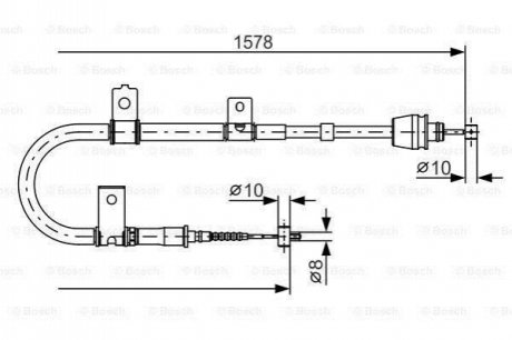 Трос, стояночная тормозная система BOSCH 1 987 482 167