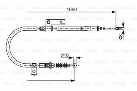 Трос, стояночная тормозная система BOSCH 1 987 482 153