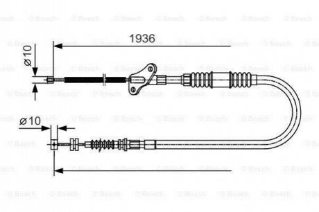 Трос, стояночная тормозная система BOSCH 1 987 482 110 (фото 1)