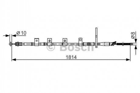 Трос стояночная тормозная система BOSCH 1987482357