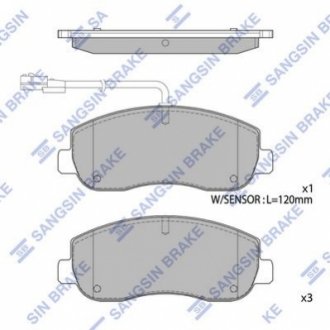 Кт. Гальмівні колодки дискові Hi-Q (SANGSIN) SP1969